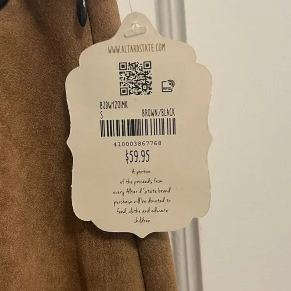 Altar'd State faux suede mini skirt size small - Picture 5 of 6